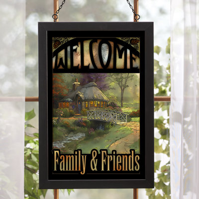 Panneau de fenêtre accueil famille et amis