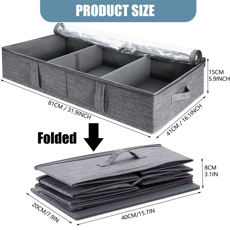 Brayden Studio Linen Underbed Storage