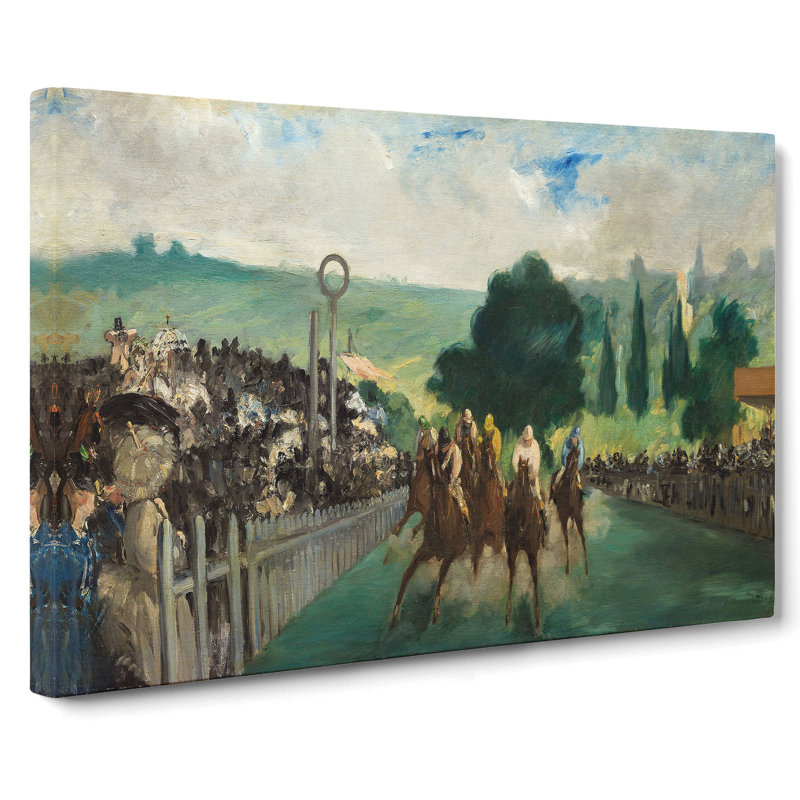 The Races At Longchamp by Edouard Manet - Wrapped Canvas, 40cm H x 60cm W x 3cm D