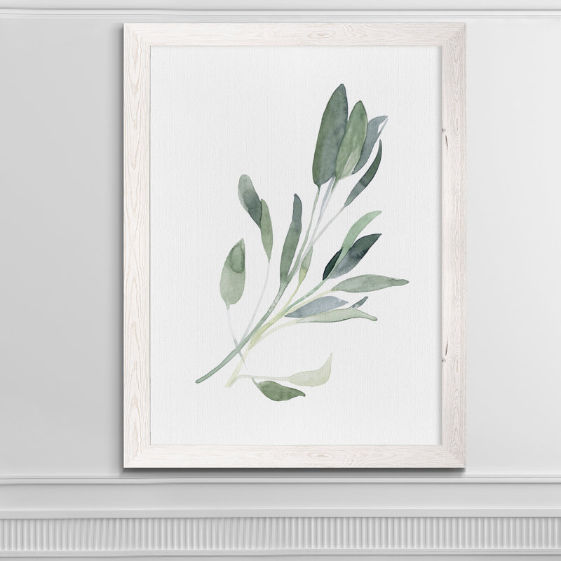 « simple sage i »-cadre photo imprimé sur verre, H 28 po x l 38 po x 1,25 po, Encadré toile blanche