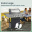 Barbecue au propane à 3 brûleurs avec brûleur latéral, barbecue au gaz en acier inoxydable pour barbecue en plein air, camping
