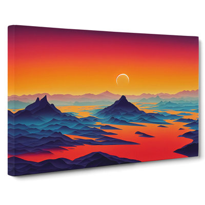 Glorious Mountain Sunset - Wrapped Canvas