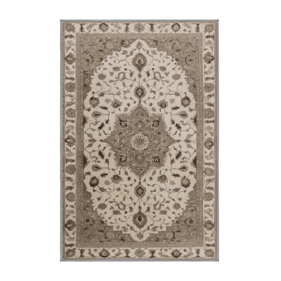 Machine Washable Tabriz Gray Area Rug
