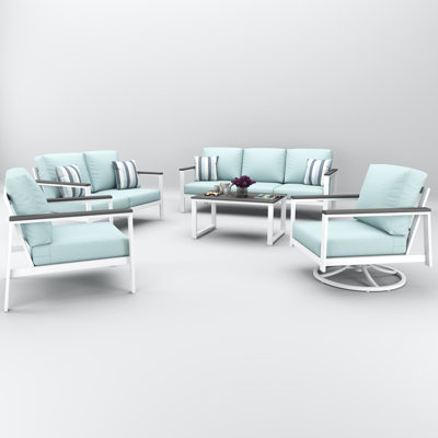 Townsend 7 Person Seating Group With Sunbrella Cushions by Birch Lane