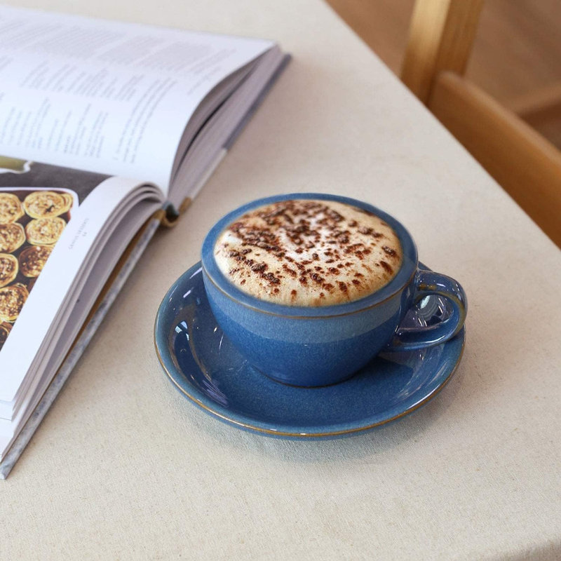 Ceramic coffee cup and saucer set