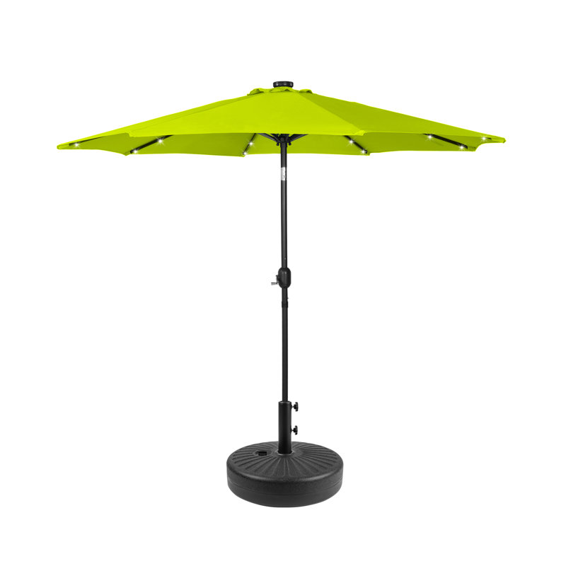 Addison 108'' Lighted Market Umbrella, Lime Green