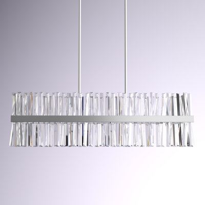 Athol Metal Linear Chandelier with Crystal Accents