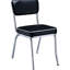 Chaises rondes rondes en métal blanc et tissu noir 5