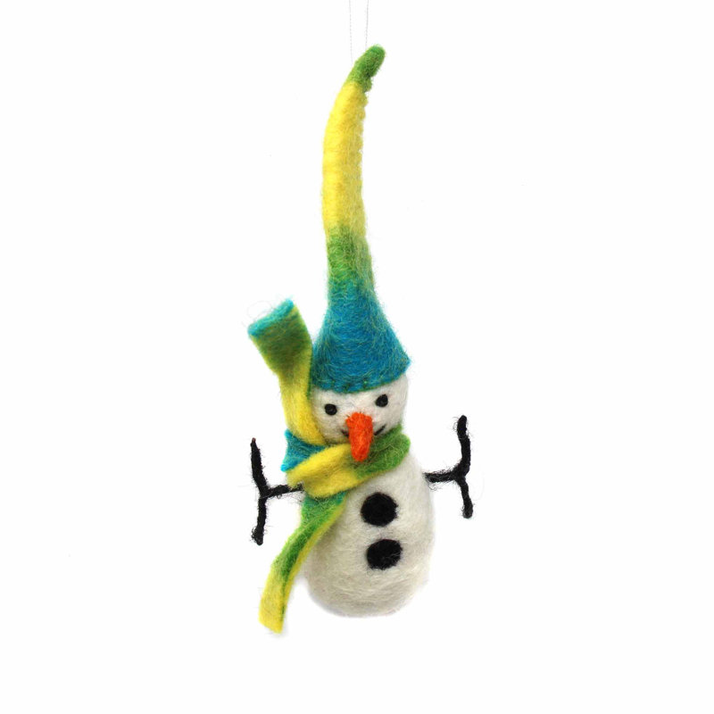 Ornement figurine suspendue bonhomme de neige christmas