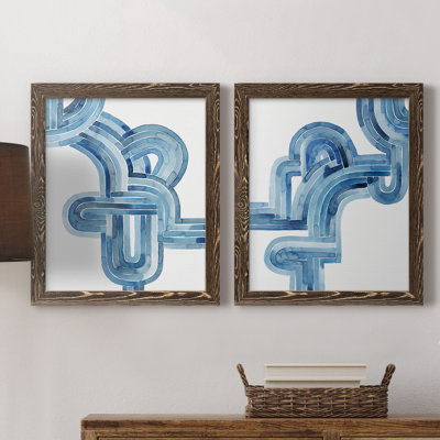 «Blue Braid I», ensemble de 2 reproductions d'art sur toiles