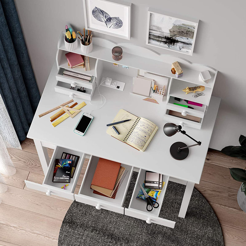 Bureau avec huche Akiyoshi, Blanc