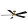 54" Eclipse 5 - Blade LED Smart Standard Ceiling Fan with Remote Control and Light Kit Included, Works With Google Assistant, Amazon Alexa, iOS and Android App