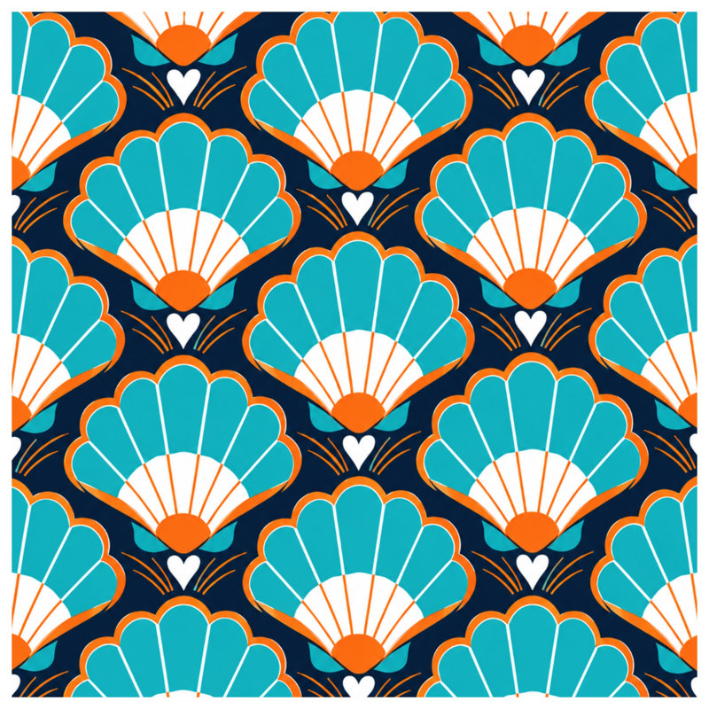 Tapisserie murale «Blue Orange», 68in H x80in W with 4 Grommets
