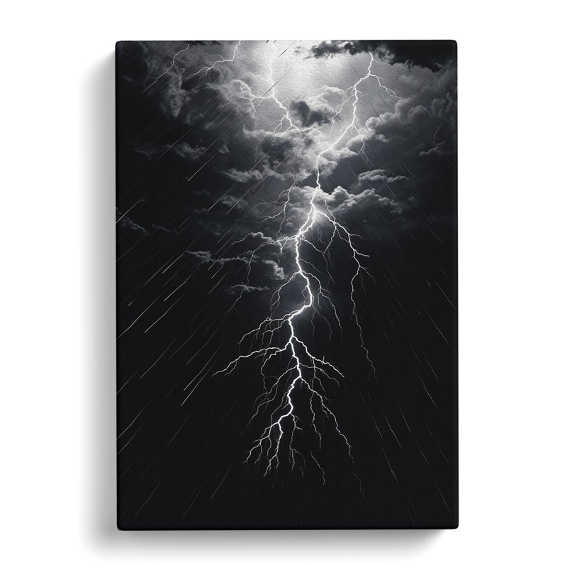 Lightning Line - Wrapped Canvas Print, 60cm H x 40cm W x 3cm D
