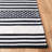 Trung Hand Woven Cotton/Wool Striped Rug in Cream/Black-1874311669