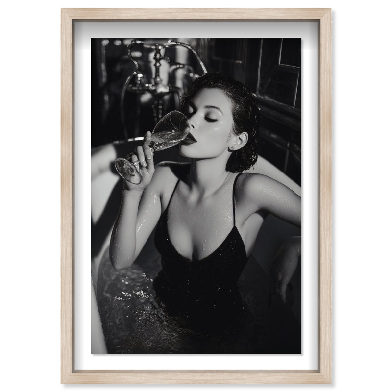 Darkened Glow Print by Oliver Gal, 55.5"H x 37.5"W, Natural Oak Shadowbox
