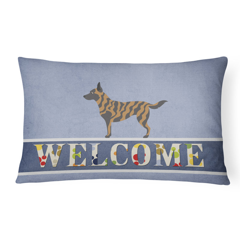  Dutch Shepherd Welcome Indoor/Outdoor Throw Pillow