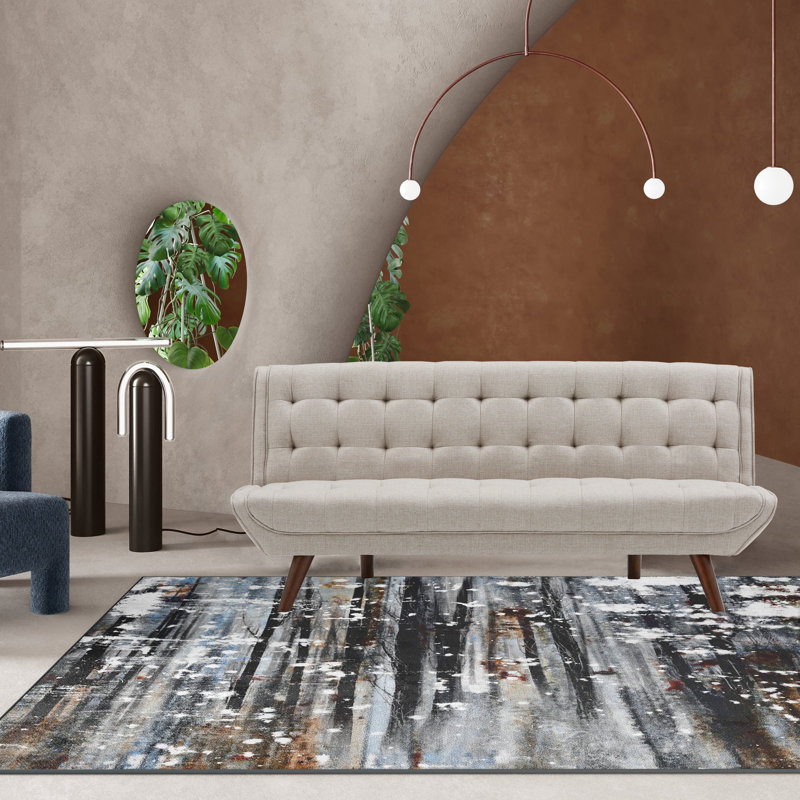 Lahr Twin 73'' Upholstered Convertible Sofa, Beige