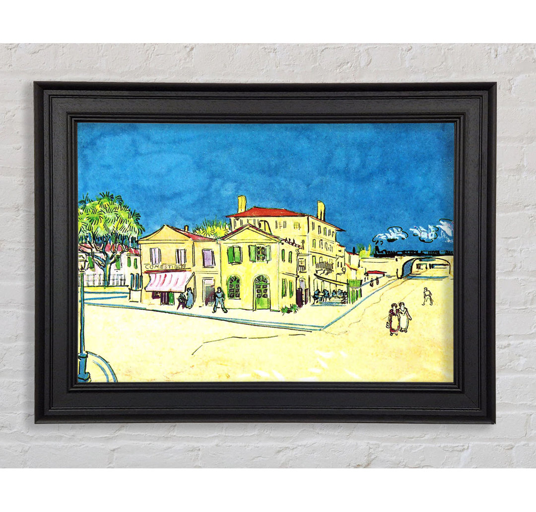 Gerahmtes Leinwandbild Van Gogh Study on Vincents House in Arles