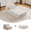 Canapé à compression, canapé-lit convertible au sol, canapé modulaire sans os Diy, aucun assemblage requis, tissu polaire circulaire, siège simple surdimensionné avec 1 coussin et 1 repose-pieds-742805894