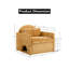 Fauteuil surdimensionné en chenille jaune Sunbeam-113578236