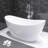 60" Double Slipper Freestanding Tub Soaking Acrylic Bathtub