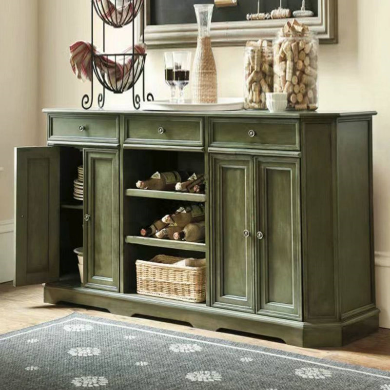 Classical Multi-Functional Sideboard, Green