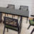 Black Ash    Wood    Slab    Dining    Set-106479823