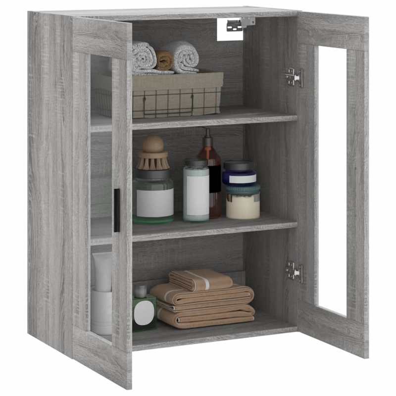 Huetter Bathroom Cabinet, Grey Sonoma