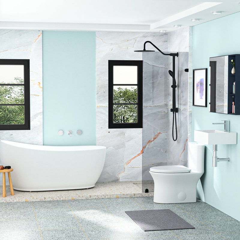 Lavabo de salle de bain mural rectangulaire en céramique blanche - 21 po x 16 po. Conception d'inspiration européenne avec trou de robinet et trop-plein. Arc magnifique. Élégante. Qualité. Faible absorption d'eau. Teinture acide
