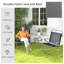 Ensemble de chaises pliantes 3 pièces Latitude Run® avec table basse et très grand siège au bord de la piscine
