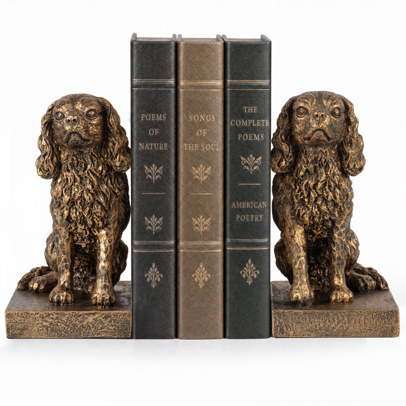 Serre-livres Cavalier King Charles Spaniel, Gold