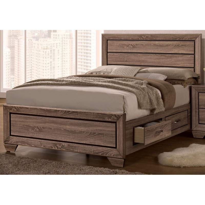 Mailiah Platform Storage Bed, Washed Taupe, King