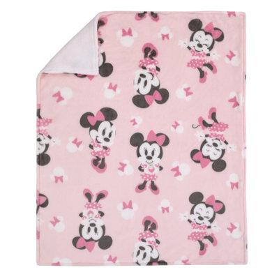 NoJo Disney Minnie Mouse Sherpa Baby Blanket