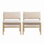 Chaise longue OMI en acacia et coussin