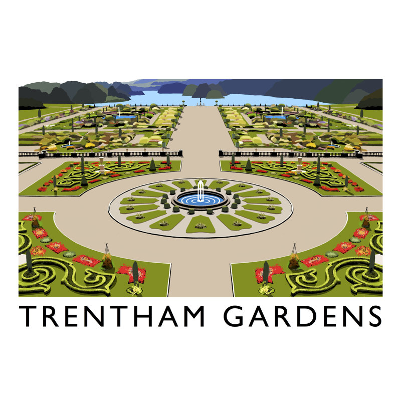 'Trentham Gardens' by Richard O'Neil - Print, No Frame, 30 cm H x 40 cm W x 1 cm D
