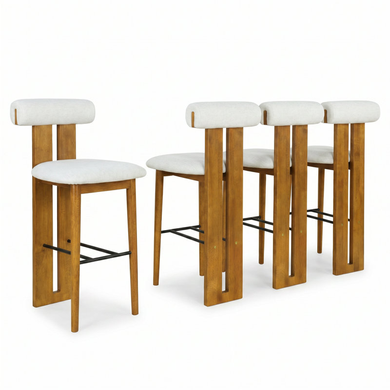Ensemble de 4 tabourets de bar Walden Renee, Ivory
