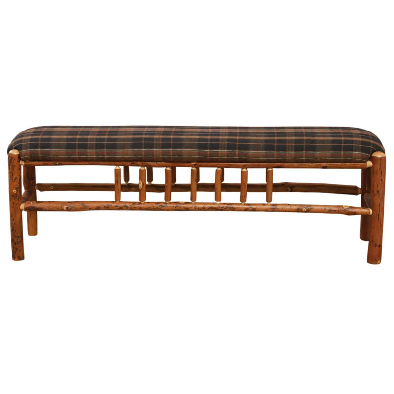 Hickory Wood Bench, 4-foot