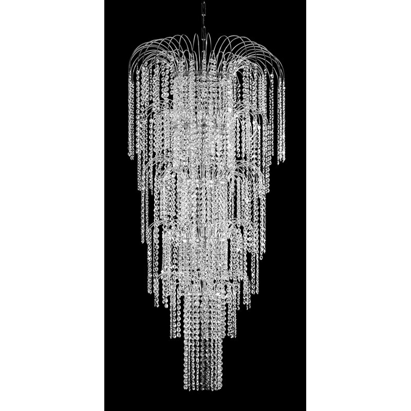 Jacqueline 13 - Light Crystal Chandelier, Nickel