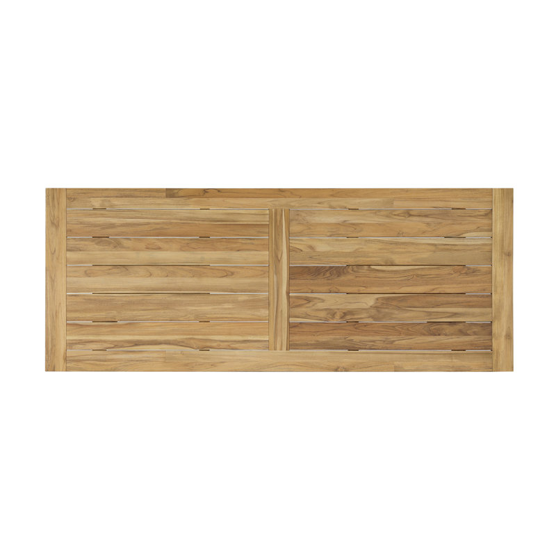 Narelle 107.75'' Natural Teak Rectangular Outdoor Dining Table