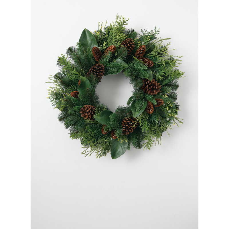 Couronne de pin artificielle australienne, H 24 po x l 24 po x P 7,5 po