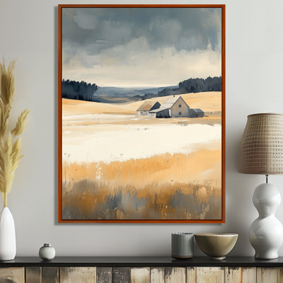 Ferme des Champs Dorés I - Tableau sur toile encadrée représentant la campagne