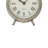 Roman Numeral Mechanical Tabletop Clock in Silver