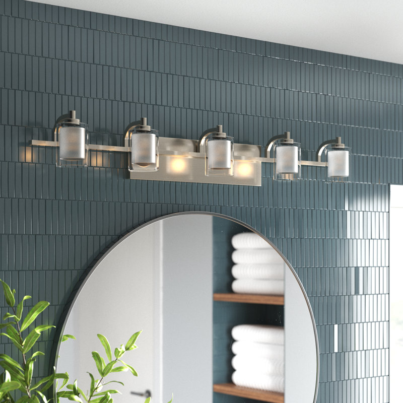 5 - Light Dimmable Vanity Light, Polished Chrome