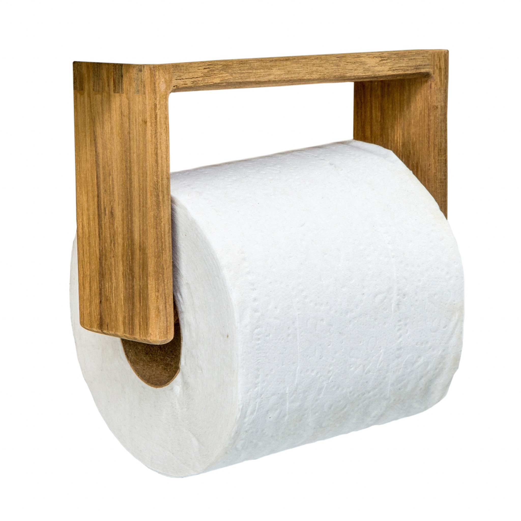 Teak Wall-Mount Paper Towel Holder