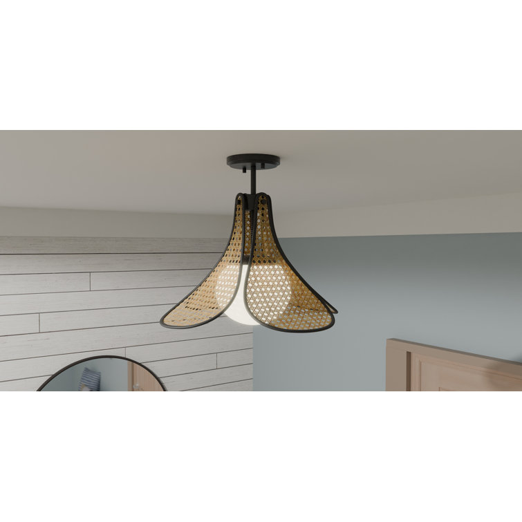 Mercille Glass Semi Flush Mount