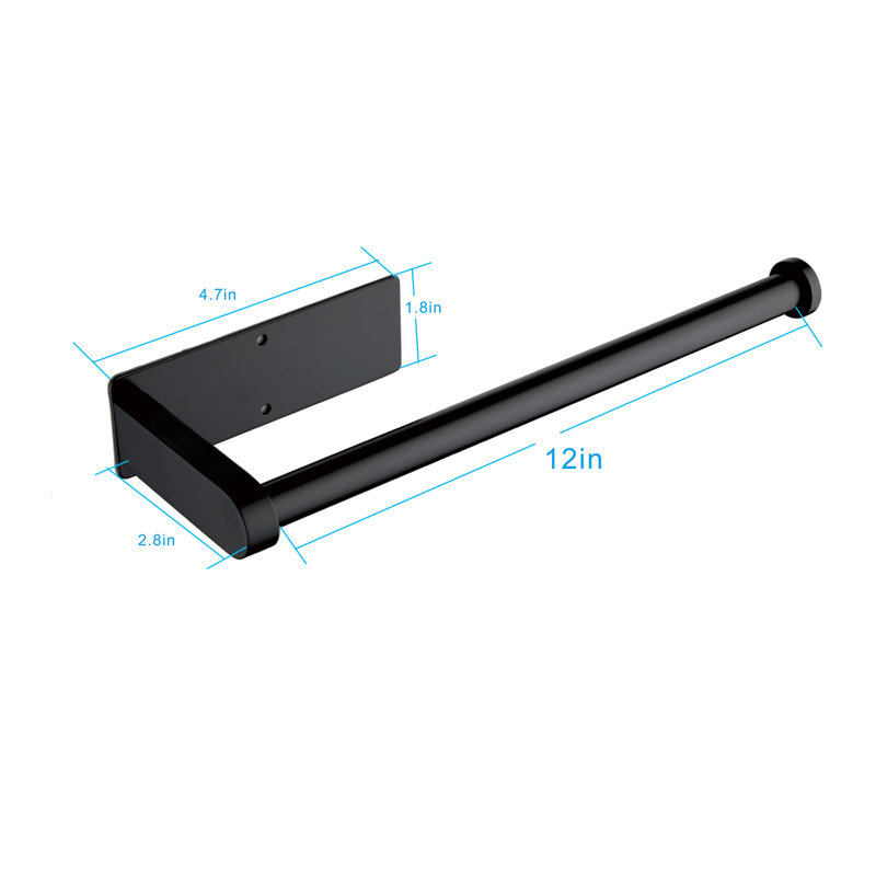 Wall Mounted Toilet Paper Holder, Black
