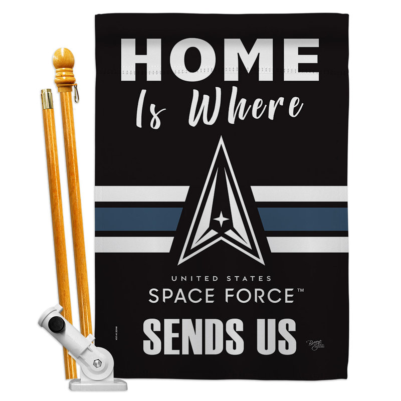 Ensemble de drapeaux en polyester 40 po x 28 po Home is Where