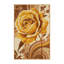 Tapis éclectique à fleurs douces et douces à motif floral de roses jaunes - reliure brun clair-1537284852