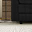 Très grand siège en forme de L noir profond avec 4 coussins amovibles, parfait pour les événements sociaux dans le canapé modulaire noir du salon, 3 coussins, pieds en bois massif, tissu respirant